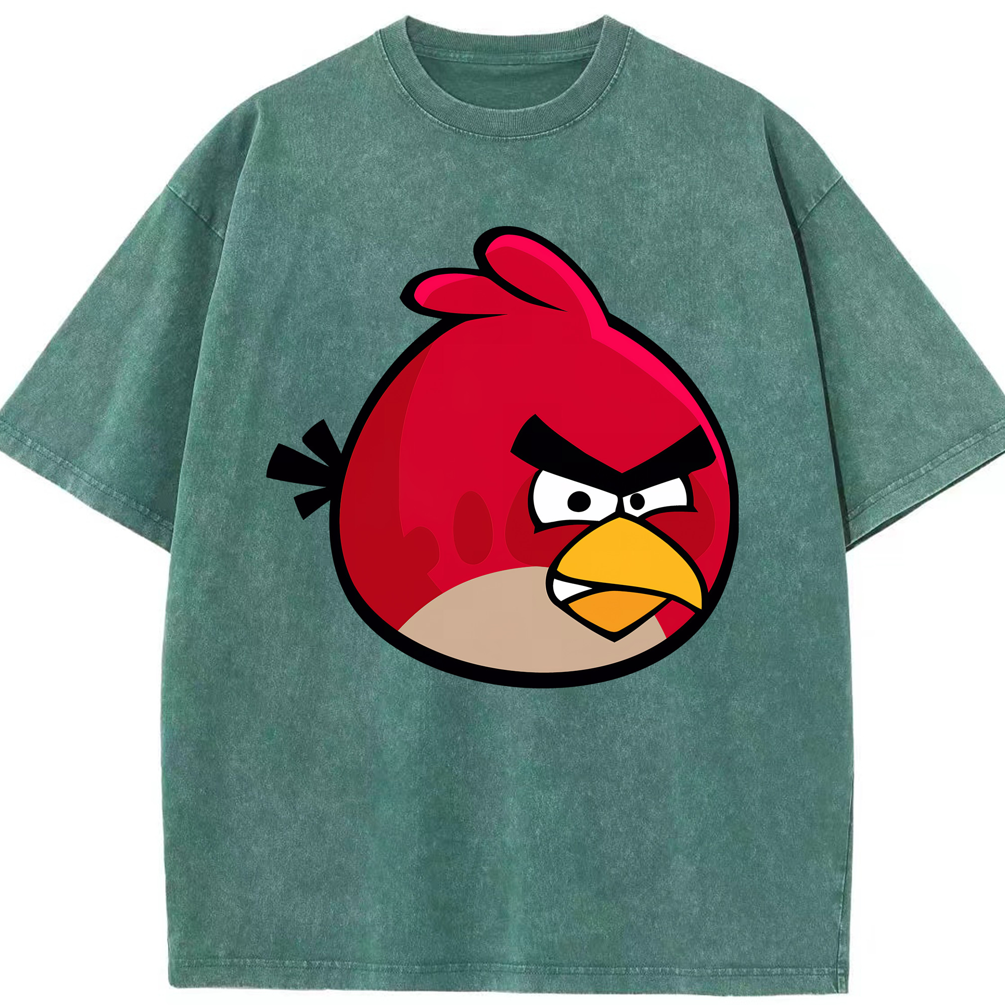 （画像用） Angry Birds アングリーバード 綿100% ヴィンテージ風 半袖Tシャツ（フロントプリント）